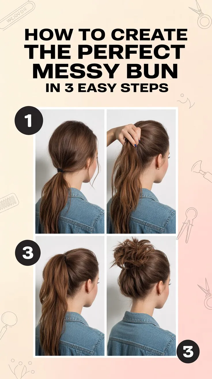 How to Create the Perfect Messy Bun in 3 Easy Steps
