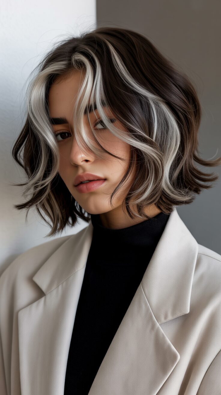15 Trendy Hairstyles With Silver Highlights That Charm The Looks