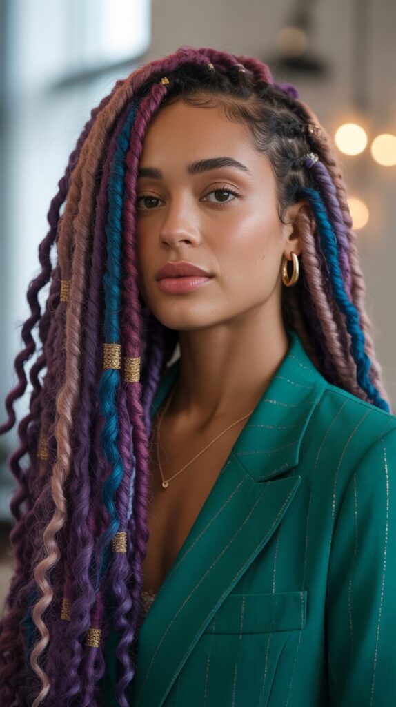 15 Gorgeous Hairstyles With Dyed Locs That Are Unique To Try