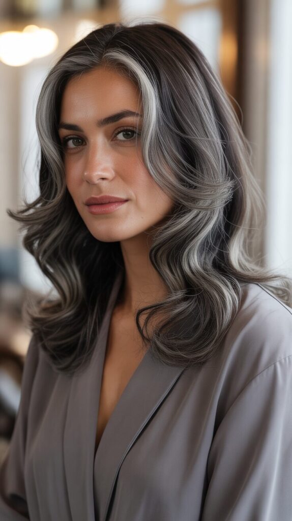 18 Astonishing Examples Of Gray Blending For Dark Hair To Try