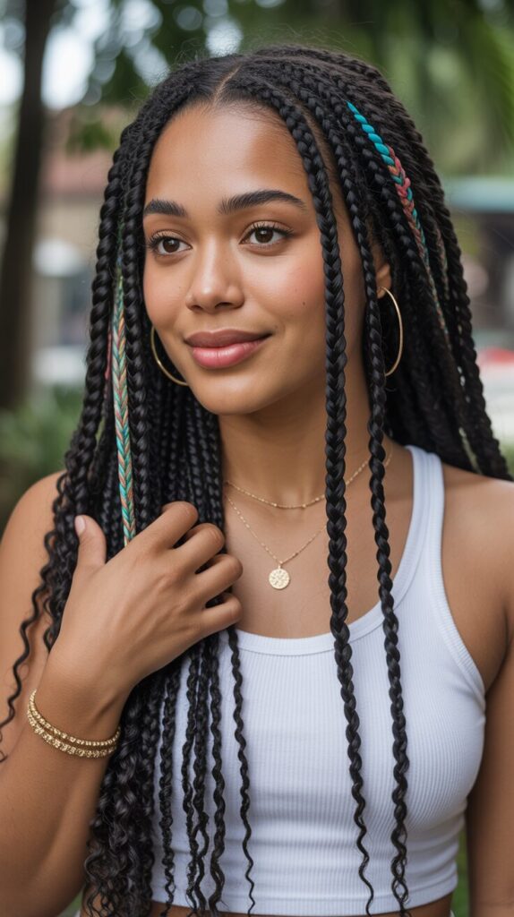 The long curly Gipsy Fulani braids